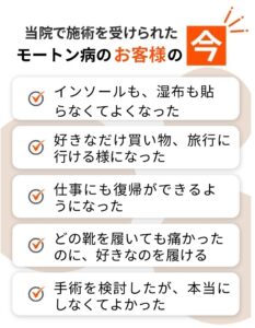 モートン病で改善した声一覧