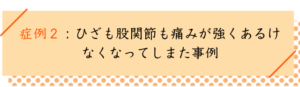 変形性股関節症の改善事例２