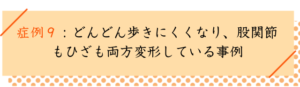 変形性ひざ関節症改善事例９